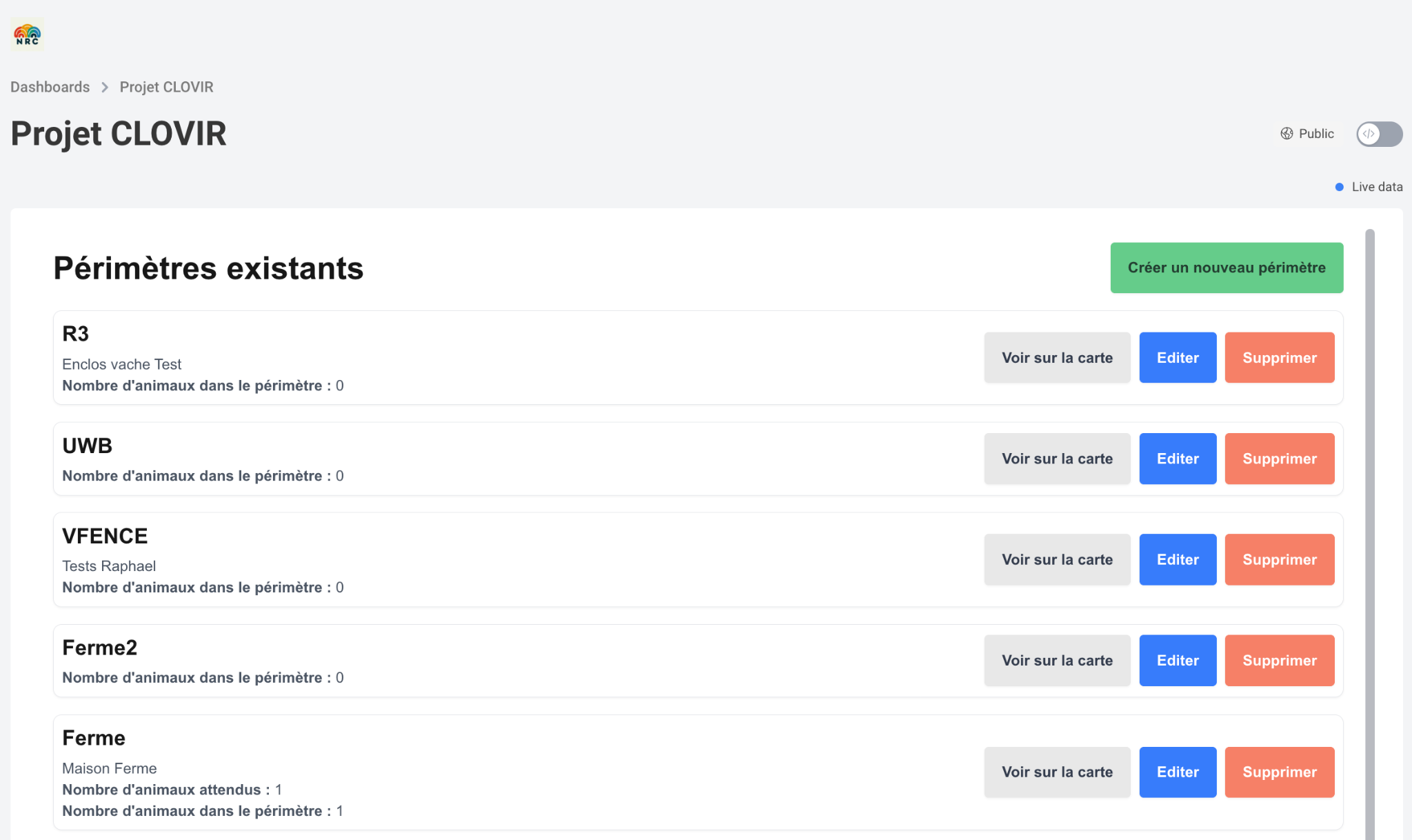 Perimeter list in Datacake